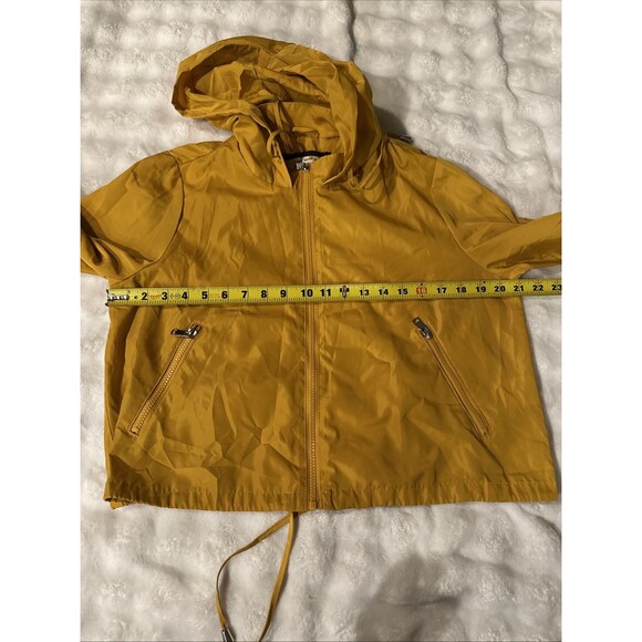 Ci Sono Women’s Medium Yellow Rain Jacket Windbreaker Lightweight Mustard Zipper - Picture 11 of 12